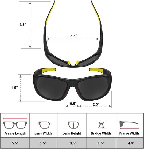 Day/Night Driving Glasses - Chopper - Night Driver Clearer Vision Motorcycle Riding Running Biking - TAC Anti Glare in Saudi Arabia