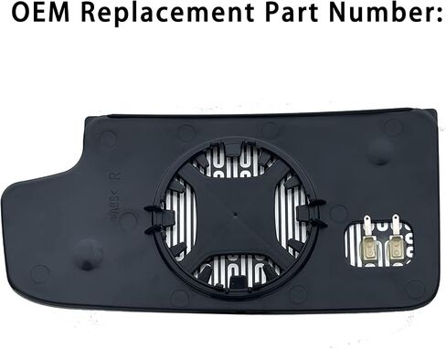 استبدال زجاج مرآة السحب على الجانب الأيمن للراكب لسيارة Chevy Silverado 1500 2014-2017، Silverado 2500 3500 2015-2017- زجاج مرآة جانبية محدبة سفلية مع حامل خلفي in Kuwait