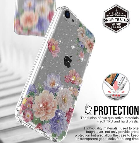 حافظة IDweel لجهاز iPod Touch الجيل السابع، حافظة ممتصة للصدمات مدمجة في واقي شاشة شديد التحمل للحماية الكاملة غطاء هجين مقاوم للصدمات لجهاز iPod Touch 5/6/7th Generation، أزرق in Kuwait