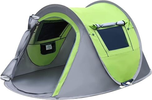 YDY+YQY Camping Tent for 2/3/4 Person, Easy to Carry Dome Family Tent with 2 Windows and 1 Ground Vent for Air Flow,Green in Saudi Arabia