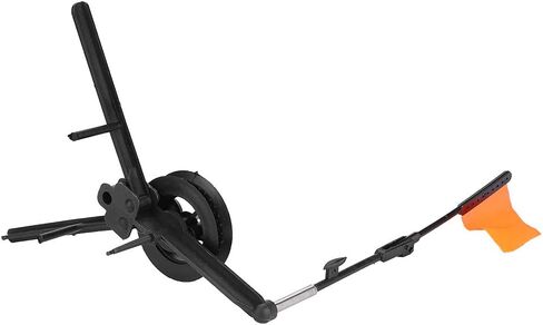 Ice Fishing Rod, Ice Fishing Rod Tip-Up Compact Metal Pole Orange Flag Angler Tackle Accessory in Kuwait