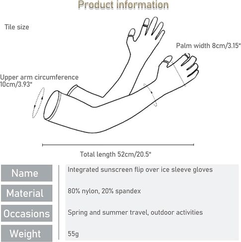 قفازات Bawnhaw للأشعة فوق البنفسجية للوقاية من الشمس للنساء، قفازات قيادة صيفية لتبريد الذراع، أصابع كاملة، غير قابلة للانزلاق، شاشة لمس لركوب الدراجات في الهواء الطلق in Kuwait