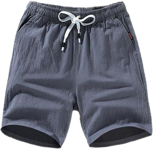 Nopuper Mens Cotton Linen Shorts 5 Inch Inseam Summer Beach Shorts Lightweight, Breathable, Soft in Saudi Arabia