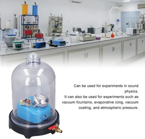 Vacuum Bell Jar, Vacuum Chamber with Pump, Laboratory Plastic Jar Sound Physics Scientific Experimental Tool for Sound Propagation Experiment in Saudi Arabia