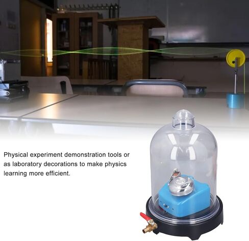 Vacuum Bell Jar, Vacuum Chamber with Pump, Laboratory Plastic Jar Sound Physics Scientific Experimental Tool for Sound Propagation Experiment in Saudi Arabia