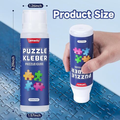 Jigsaw Puzzle Glue for 1000/1500/3000 Pieces Puzzles, Non-Toxic PVA Glue, Adhesive Glue, Quick Dry,120ML,1 Pack in Saudi Arabia
