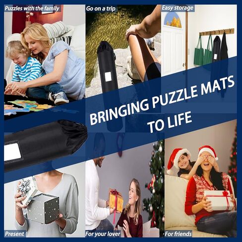 بساط ألغاز الصور المقطوعة قابل للطي، موفر للألغاز و2 صواني تخزين لـ 2000 1500 1000 500 قطعة ملحقات حارس الطاولة حامل محمول منظم لوحة هدايا للبالغين in Kuwait