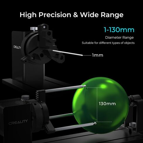 Creality Rotary Kit Pro, Laser Rotary Roller 3 in 1 Multi-Function Engraving Accessories for Laser Engraver, Jaw Chuck Rotary for Engraving Wine Glass, Baseball Bat, Ring and Most Cylindrical Objects in Saudi Arabia