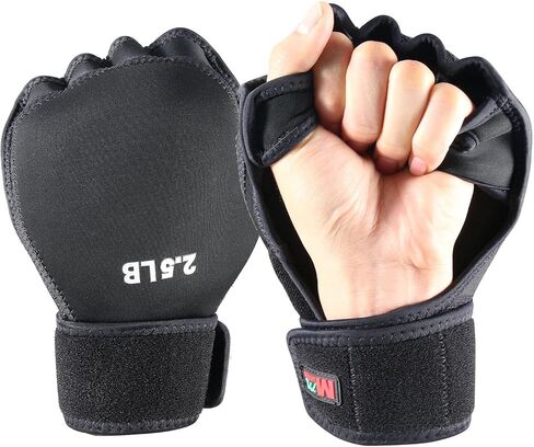 Weighted Hand Gloves 5lb(2.5lb Each), Soft Iron Fitness Gloves, Washable, for Gym Boxing Swimming Strength Training in Kuwait