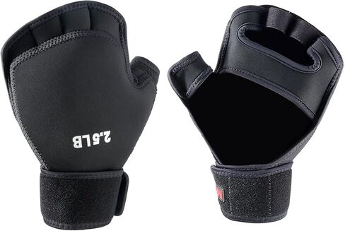 Weighted Hand Gloves 5lb(2.5lb Each), Soft Iron Fitness Gloves, Washable, for Gym Boxing Swimming Strength Training in Kuwait