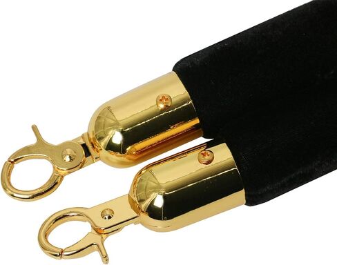 YaeGarden 2-Pack Velvet Stanchion Rope 6.5Ft Stanchion الطابور حاجز حبل مخملي حبل التحكم في الحشود حبل حاجز (أسود) in Saudi Arabia