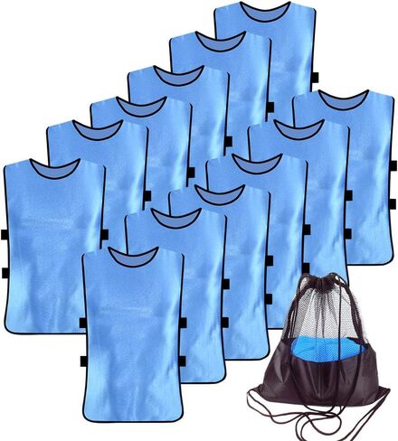 Antoyo 12 Pack Pennies for Soccer Scrimmage Vest Practice Jersey for Adult Youth in Kuwait