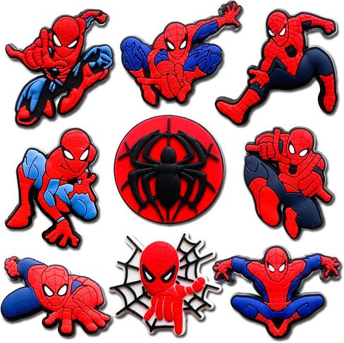 LFAND Superhero Shoe Charms for Clog Sandals Decoration, Cartoon Hero Shoes Decoration Accessories for Kid Boy Girl Party Favor Gifts in Saudi Arabia