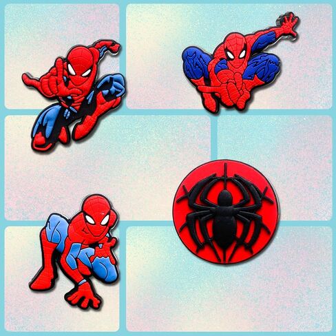 LFAND Superhero Shoe Charms for Clog Sandals Decoration, Cartoon Hero Shoes Decoration Accessories for Kid Boy Girl Party Favor Gifts in Saudi Arabia
