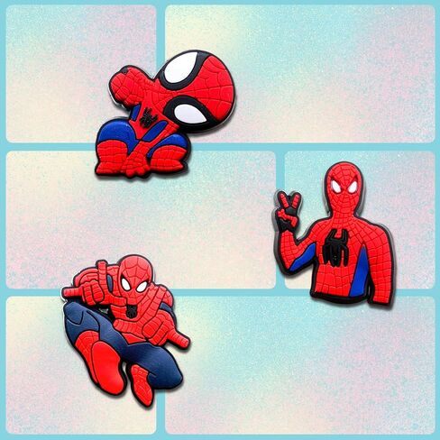 LFAND Superhero Shoe Charms for Clog Sandals Decoration, Cartoon Hero Shoes Decoration Accessories for Kid Boy Girl Party Favor Gifts in Saudi Arabia