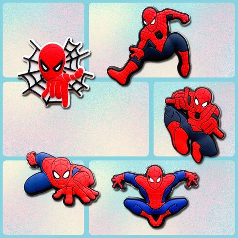 LFAND Superhero Shoe Charms for Clog Sandals Decoration, Cartoon Hero Shoes Decoration Accessories for Kid Boy Girl Party Favor Gifts in Saudi Arabia