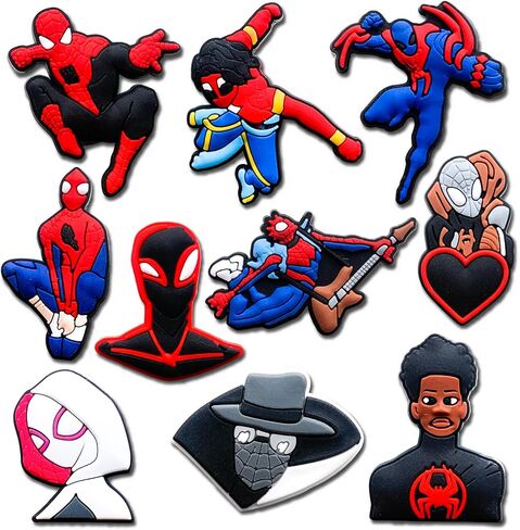 LFAND Superhero Shoe Charms for Clog Sandals Decoration, Cartoon Hero Shoes Decoration Accessories for Kid Boy Girl Party Favor Gifts in Saudi Arabia