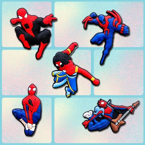 LFAND Superhero Shoe Charms for Clog Sandals Decoration, Cartoon Hero Shoes Decoration Accessories for Kid Boy Girl Party Favor Gifts in Saudi Arabia