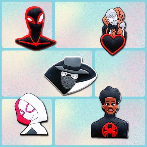 LFAND Superhero Shoe Charms for Clog Sandals Decoration, Cartoon Hero Shoes Decoration Accessories for Kid Boy Girl Party Favor Gifts in Saudi Arabia