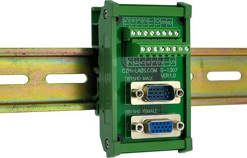 CZH-LABS DIN حامل السكك الحديدية DSUB DB15HD وحدة واجهة رأس ذكر/أنثى، لوحة القطع D-SUB. in Kuwait