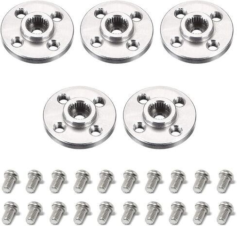 سبائك الألومنيوم المؤازرة الأسلحة المؤازرة القرن روبوت الذراع ل RC نموذج سيارة روبوت قارب طائرة 25T 5 قطعة الفضة in Kuwait