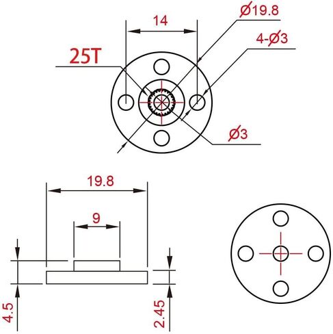 سبائك الألومنيوم المؤازرة الأسلحة المؤازرة القرن روبوت الذراع ل RC نموذج سيارة روبوت قارب طائرة 25T 5 قطعة الفضة in Kuwait