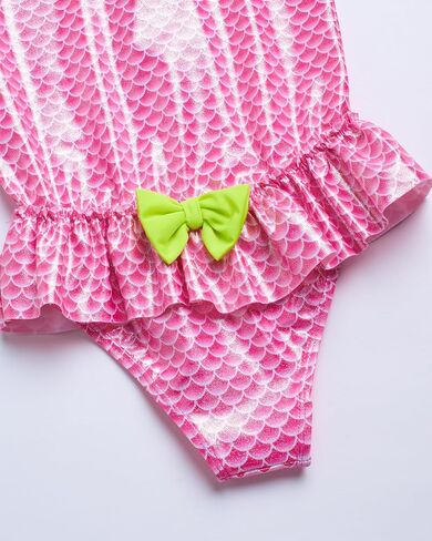 بدلة استحمام للفتيات من Real Love - بدلة سباحة Rashguard قطعة واحدة بأكمام طويلة وربع سحاب - بدلة استحمام لطيفة للفتيات (4-12) in Kuwait