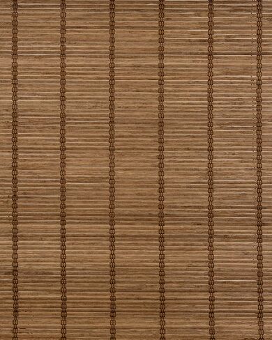 CHICOLOGY Bamboo Roman Shades - Designer Eco-Friendly Light Filtering Window Blinds, Ideal for Home & Patio, Premium Quality, Elk Brown, 34"W X 64"H in Saudi Arabia