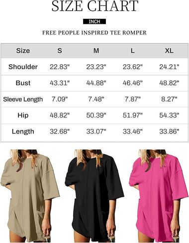 TAQCUX Rompers for Women Loose Hot Shot Tee Romper Trendy Oversized Jumpsuits Overalls(Pink-S) in Kuwait