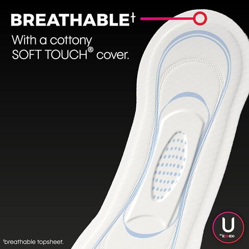 وسادات U by Kotex Security رفيعة للغاية، طويلة، غير معطرة، 40 قيراط (قد تختلف العبوة) in Kuwait