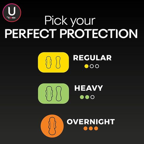 وسادات U by Kotex Security رفيعة للغاية، طويلة، غير معطرة، 40 قيراط (قد تختلف العبوة) in Kuwait