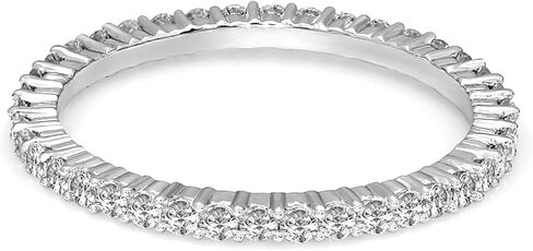 ألماس صديق 5/8 قيراط | ذهب أبيض عيار 10 و14 قيراط| خاتم الماس الأبدي المعتمد من IGI | قطع الماس المستديرة الرائعة in Kuwait