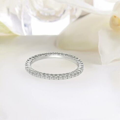 ألماس صديق 5/8 قيراط | ذهب أبيض عيار 10 و14 قيراط| خاتم الماس الأبدي المعتمد من IGI | قطع الماس المستديرة الرائعة in Kuwait