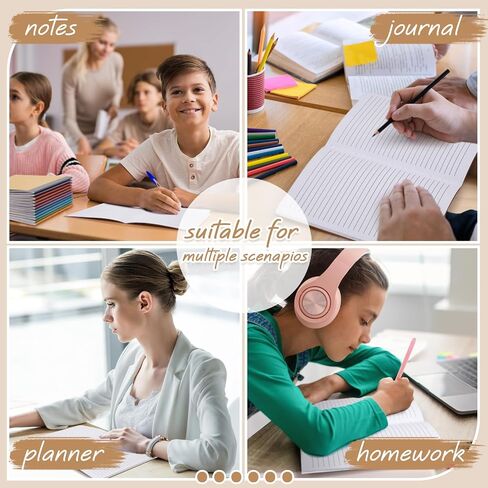24 قطعة من مذكرات هارلون العودة إلى المدرسة A5 مقاس 8 × 5.75 بوصة دفاتر ملاحظات كرافت مسطرة بالكلية مع أشواك قوس قزح كتاب تكوين مبطن صغير للمدرسة والمكتب والمنزل للأطفال (لون جديد) in Kuwait