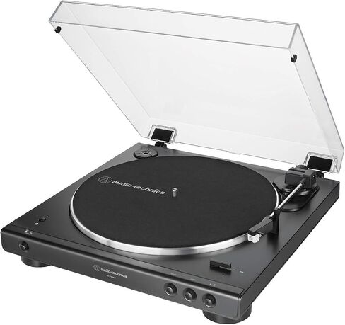 Audio-Technica AT-LP60XBT Bluetooth Stereo Turntable (Black) Bundle with 3' Powered Bluetooth Studio Monitors - Pair (2 Items) in Saudi Arabia