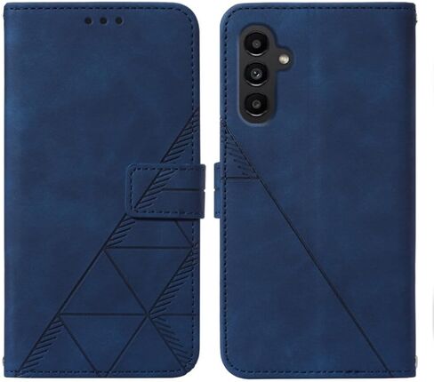 حافظة A15 5G، حافظة لهاتف Samsung A15 5G، فتحات حامل البطاقات، حزام معصم TPU داخلي واقي A15، حافظة هاتف A15، حافظة جلدية قابلة للطي من جلد البولي يوريثان لهاتف Samsung Galaxy A15 (2024) (أزرق) in Kuwait