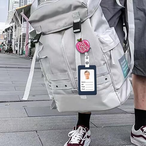 YAZMEEN Funny Black Cat Retractable Badge Reel with Alligator Clip I Don't Know I Just Work Here ID Card Badge Holder Funny Silver Glitter Badge Reel Gift for Office Worker Nurse Doctor Teacher in Kuwait