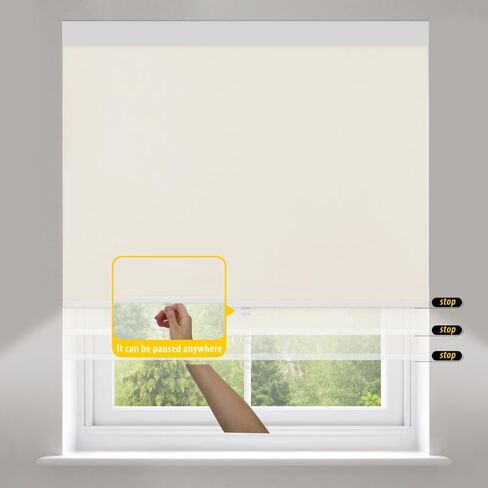 Forsisco Blackout Shades, Window Shades, Easy to Install, Shades for Indoor Windows, Indoor Window Roller Shades, Thermal Insulation Noise Reduction 100% Blackout, for Home and Office White 35x72 in Saudi Arabia