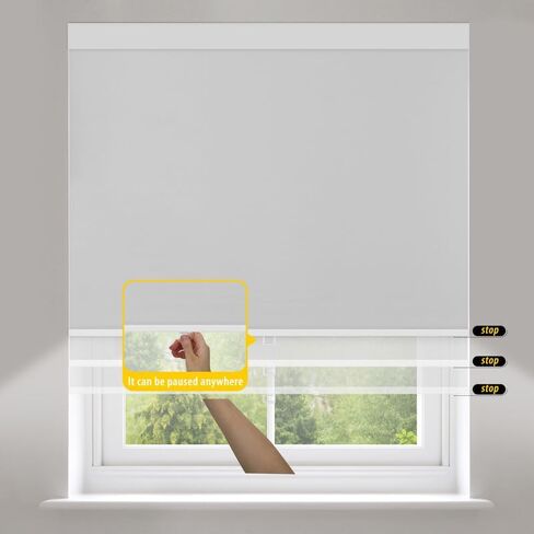 Forsisco Blackout Shades, Window Shades, Easy to Install, Shades for Indoor Windows, Indoor Window Roller Shades, Thermal Insulation Noise Reduction 100% Blackout, for Home and Office White 35x72 in Saudi Arabia