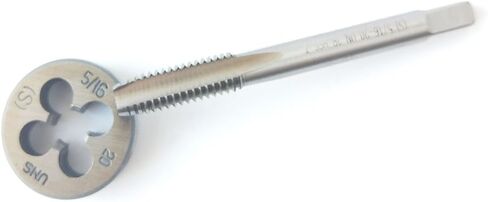 مجموعة الصنبور والقالب HSS 5/16-20، صنبور لولبي للماكينة وخيط مستدير للقالب باليد اليمنى HSS مستدق in Kuwait