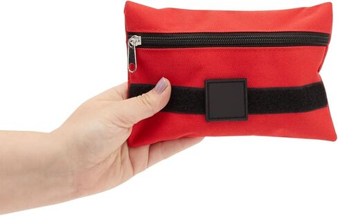 Wellbrite 2 Piece Set Empty First Aid Bags, Med Kit Tactical Pouches for Medical Supplies and Gear (2 Sizes, Red) in Kuwait