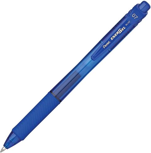 Pentel EnerGel-X Retractable Liquid Gel Pen, 0.7 mm, Blue, Pack of 12 in Saudi Arabia