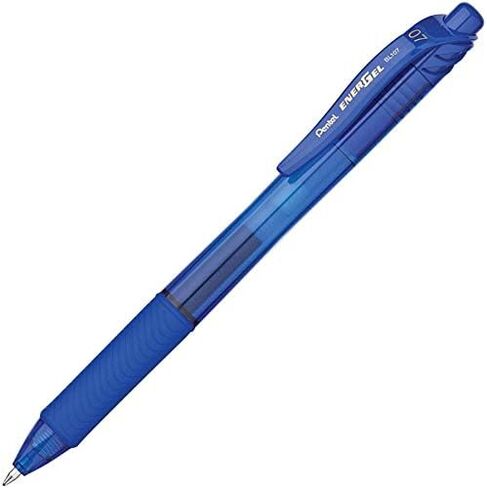Pentel EnerGel-X Retractable Liquid Gel Pen, 0.7 mm, Blue, Pack of 12 in Saudi Arabia