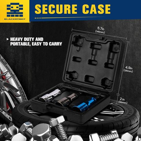 BLACKROBOT 3 قطع RV محول مثقاب مقص التسوية، 1/4 بوصة ساق سداسية سريعة التغيير 17 مم 19 مم 21 مم مجموعة مفك صامولة، فولاذ CR-V مع عملية الطلاء in Kuwait