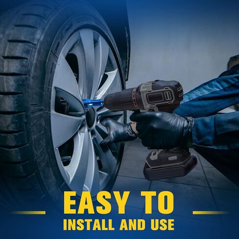 BLACKROBOT 3 قطع RV محول مثقاب مقص التسوية، 1/4 بوصة ساق سداسية سريعة التغيير 17 مم 19 مم 21 مم مجموعة مفك صامولة، فولاذ CR-V مع عملية الطلاء in Kuwait