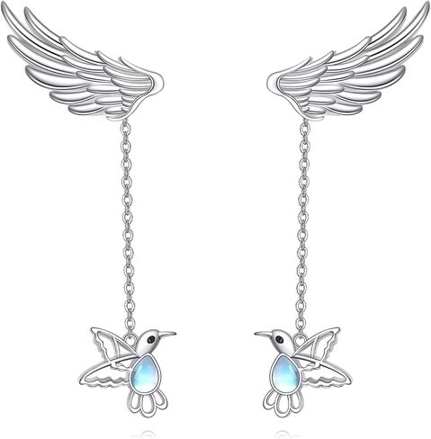 POPLYKE Hummingbird Dangle Earrings for Women 925 Sterling Silver Angel Wings Earrings Jewelry Gifts in Saudi Arabia