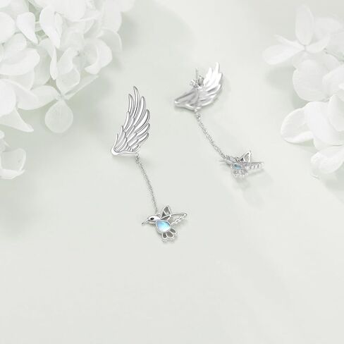 POPLYKE Hummingbird Dangle Earrings for Women 925 Sterling Silver Angel Wings Earrings Jewelry Gifts in Saudi Arabia