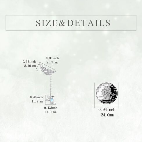POPLYKE Hummingbird Dangle Earrings for Women 925 Sterling Silver Angel Wings Earrings Jewelry Gifts in Saudi Arabia
