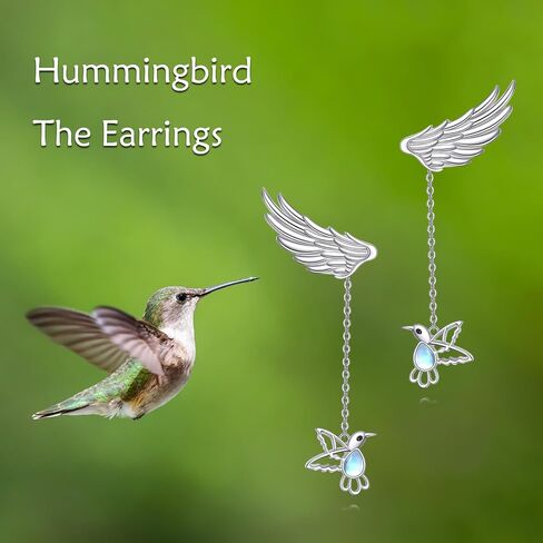 POPLYKE Hummingbird Dangle Earrings for Women 925 Sterling Silver Angel Wings Earrings Jewelry Gifts in Saudi Arabia