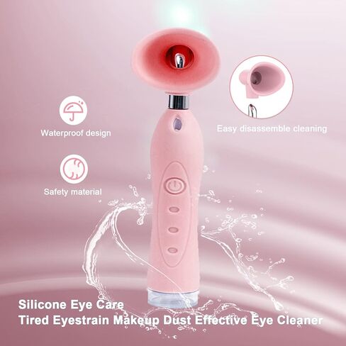 TUUTHWT Ultrasonic Eye Wash Cup, Portable Silicone Eye Wash Kit with Eye Massage Function, Using with Eyewash or Purified Water | Remove Dust | Relieve Eye Fatigue -Pink in Kuwait
